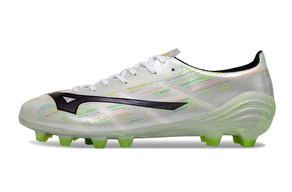 Mizuno Alpha II FG - White/Lime Green/Sleek Black