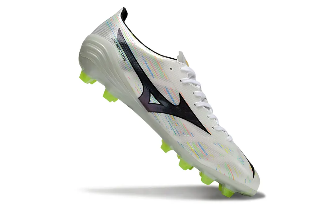 Mizuno Alpha II FG - White/Lime Green/Sleek Black