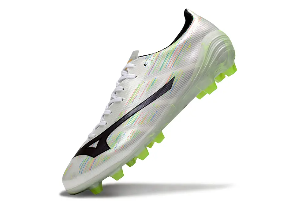 Mizuno Alpha II FG - White/Lime Green/Sleek Black