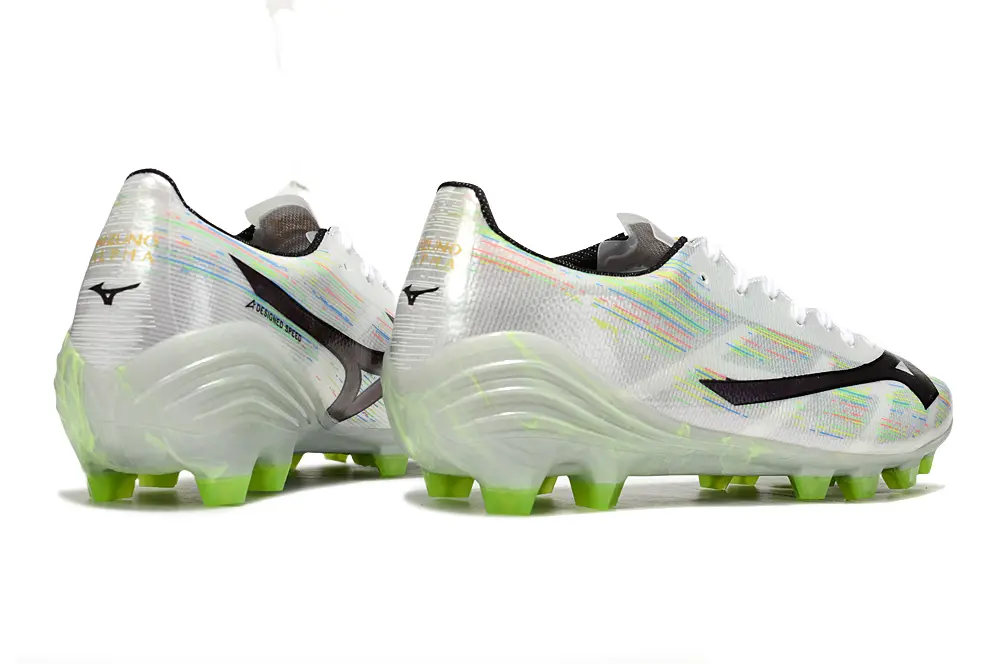 Mizuno Alpha II FG - White/Lime Green/Sleek Black
