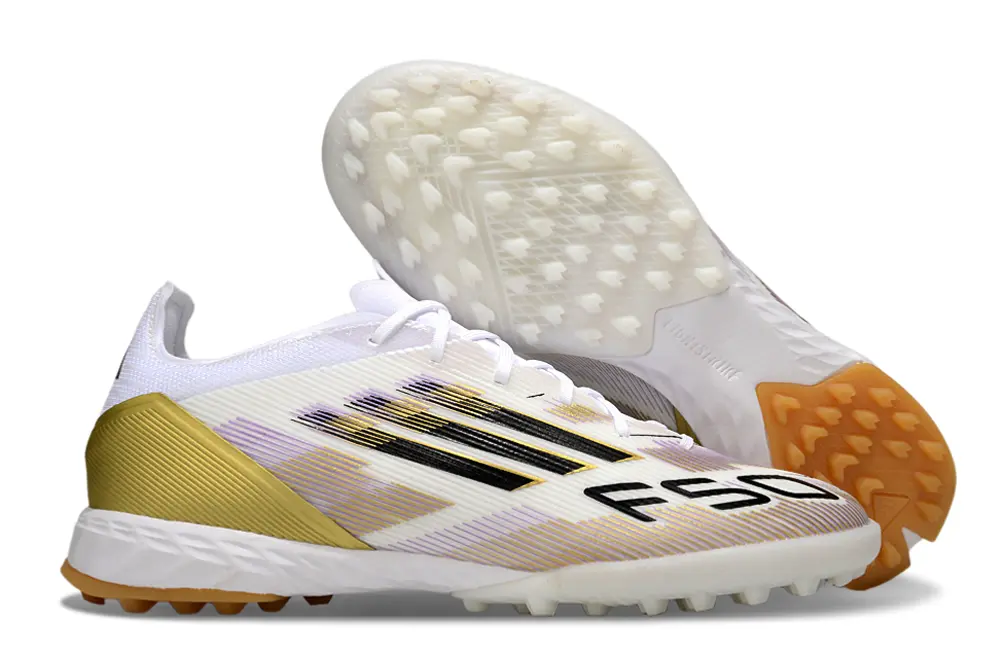 Adidas F50 Pro TF - White/Gold/Black