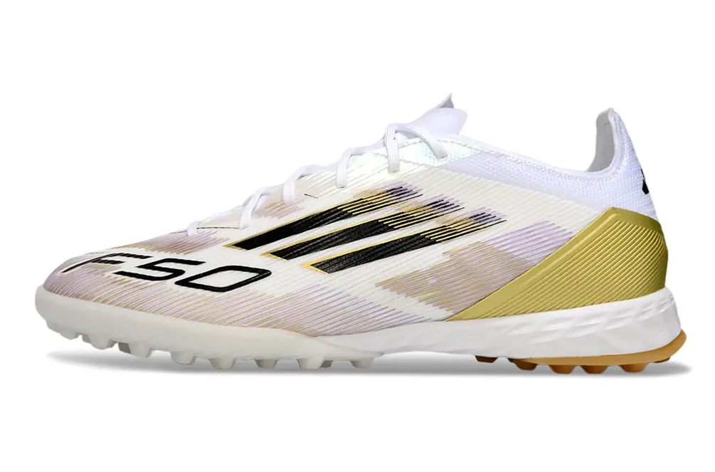 Adidas F50 Pro TF - White/Gold/Black