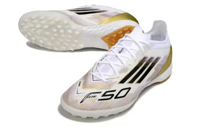 Adidas F50 Pro TF - White/Gold/Black