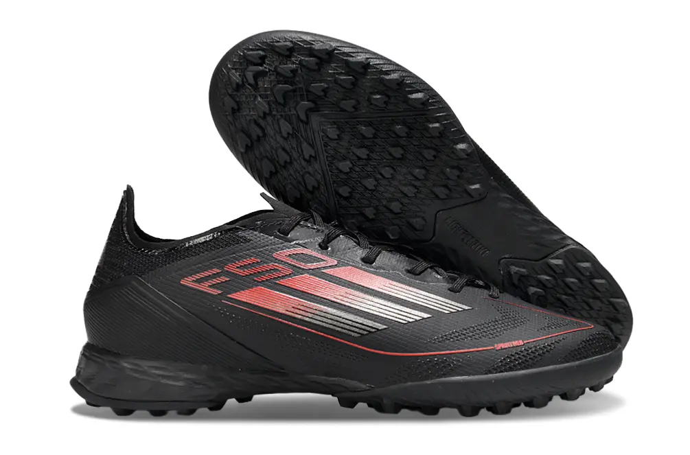 Adidas F50 Pro TF - Black/Crimson Blaze/Metallic Silver