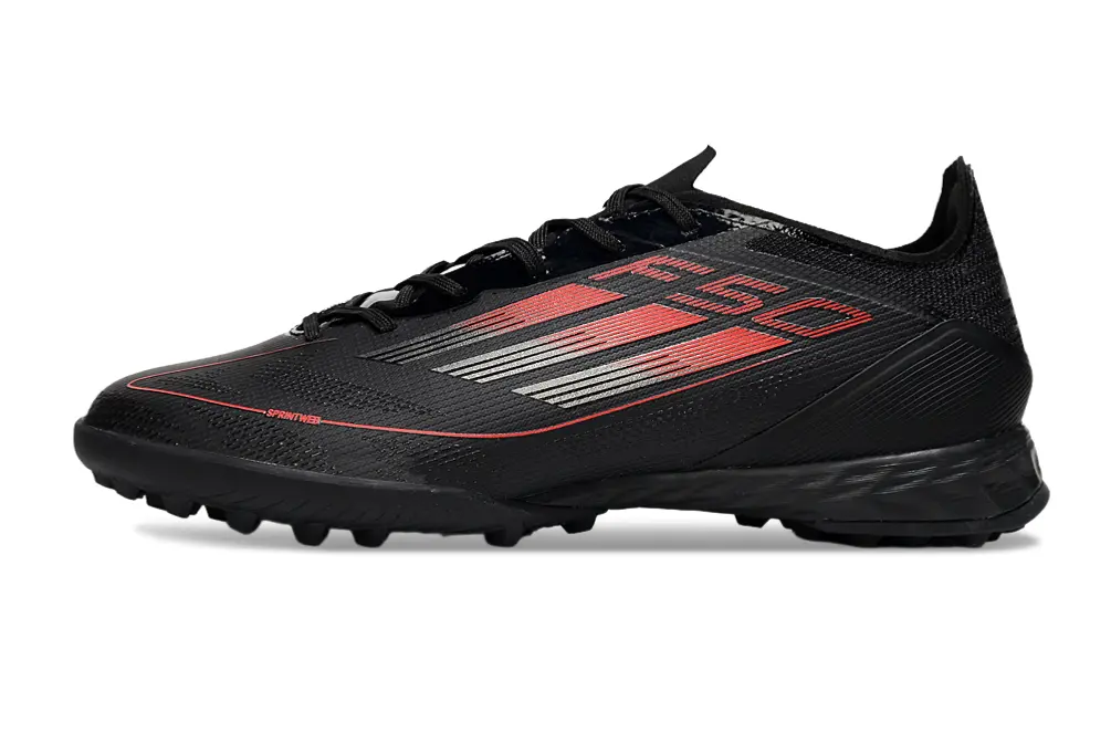 Adidas F50 Pro TF - Black/Crimson Blaze/Metallic Silver