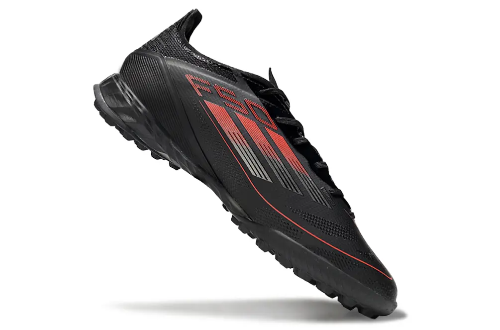 Adidas F50 Pro TF - Black/Crimson Blaze/Metallic Silver
