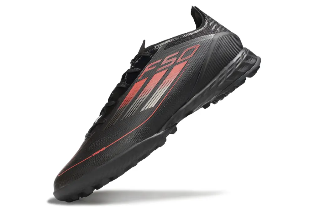 Adidas F50 Pro TF - Black/Crimson Blaze/Metallic Silver