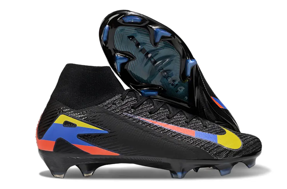 Nike Air Zoom Mercurial Superfly 10 Elite FG - Black/Yellow Flash/Blue Wave