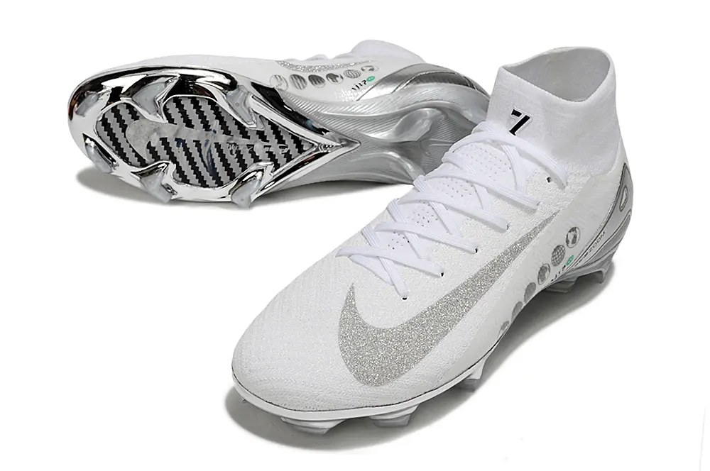 Nike Air Zoom Mercurial Superfly 10 Elite FG - White/Metallic Silver/Glossy White