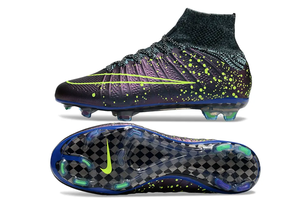 Nike Mercurial Superfly 4 Elite FG - Purple/Vibrant Lime/Deep Blue