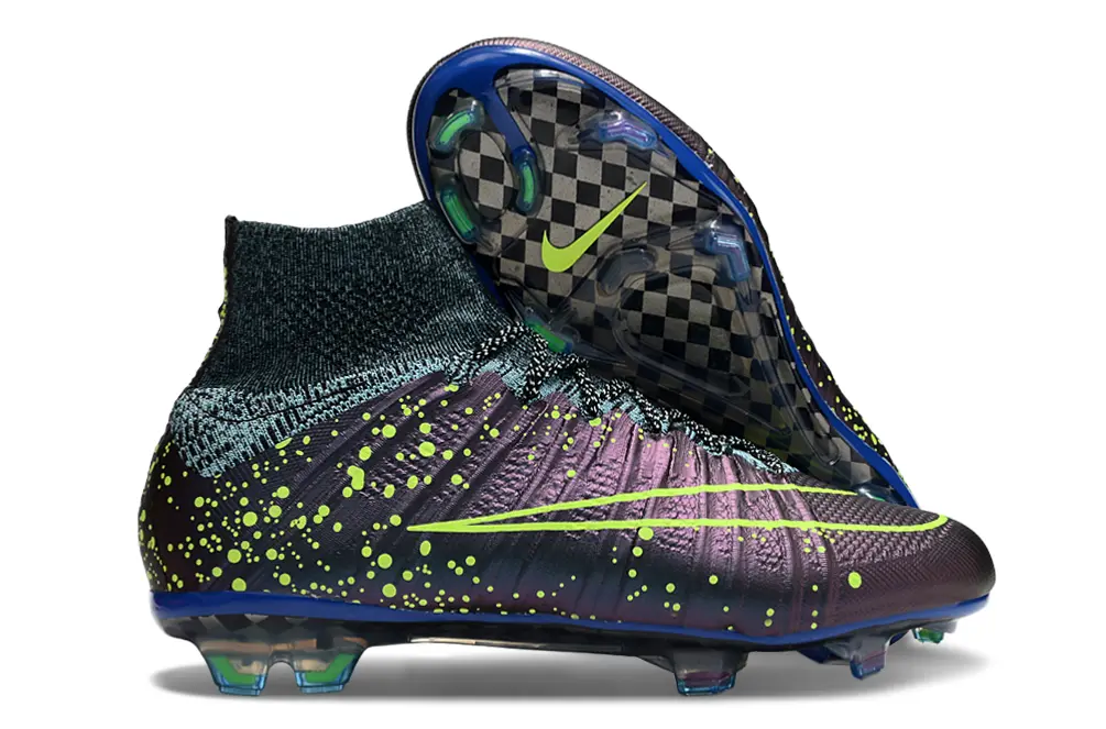 Nike Mercurial Superfly 4 Elite FG - Purple/Vibrant Lime/Deep Blue