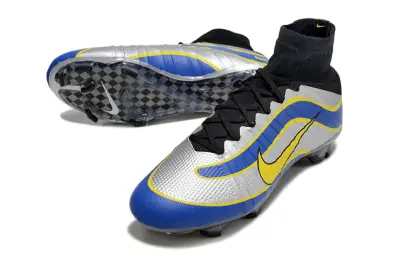Nike Mercurial Superfly 4 Elite FG - Blue/Electric Yellow/Silver