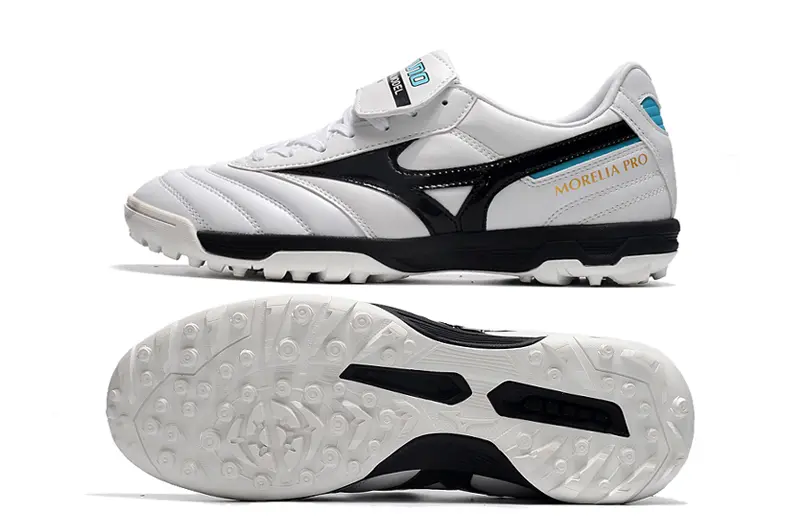 Mizuno Morelia Sala Classic TF - White/Midnight Black/Turquoise Blue