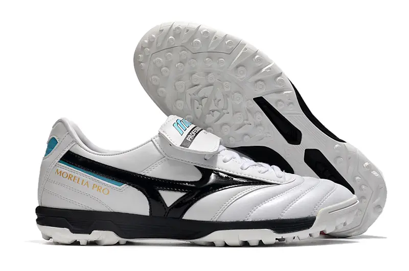 Mizuno Morelia Sala Classic TF - White/Midnight Black/Turquoise Blue