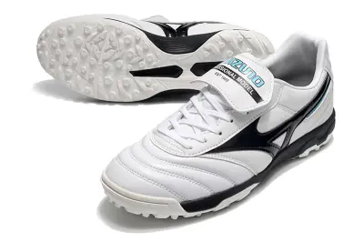 Mizuno Morelia Sala Classic TF - White/Midnight Black/Turquoise Blue