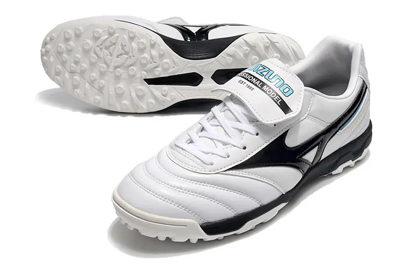 Mizuno Morelia Sala Classic TF - White/Midnight Black/Turquoise Blue