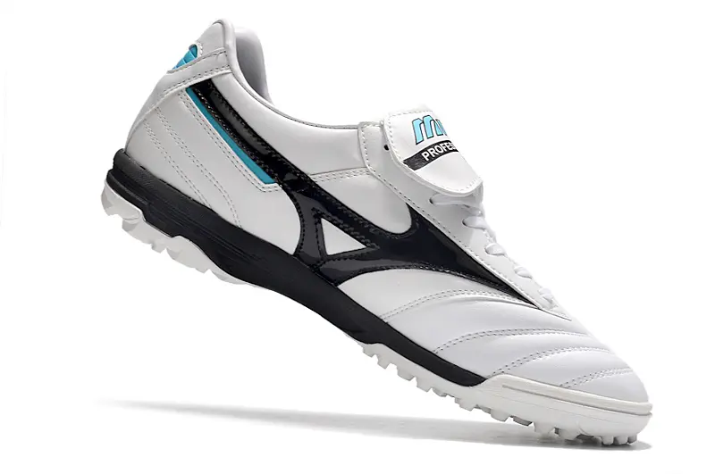 Mizuno Morelia Sala Classic TF - White/Midnight Black/Turquoise Blue