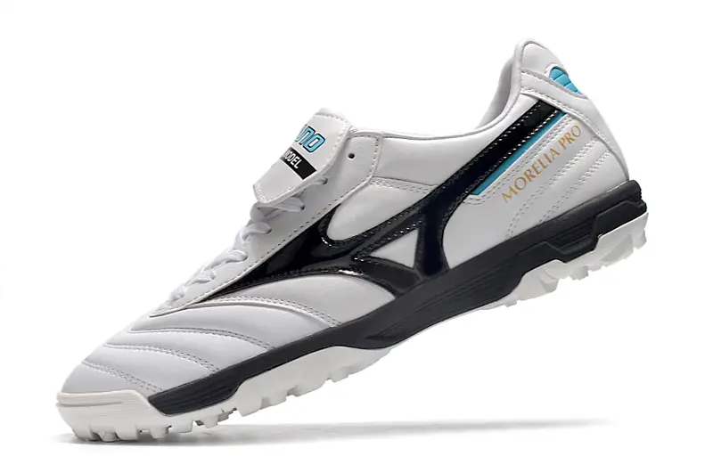 Mizuno Morelia Sala Classic TF - White/Midnight Black/Turquoise Blue