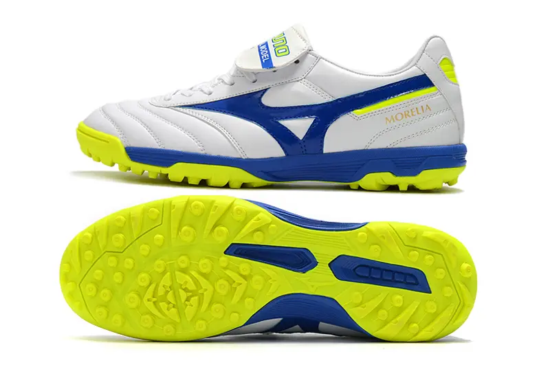 Mizuno Morelia Sala Classic TF - White/Ocean Blue/Lime Green
