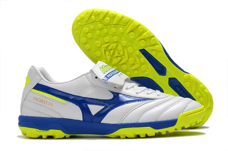 Mizuno Morelia Sala Classic TF - White/Ocean Blue/Lime Green