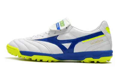 Mizuno Morelia Sala Classic TF - White/Ocean Blue/Lime Green