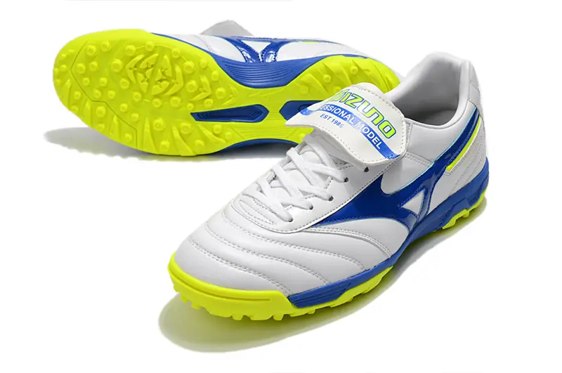 Mizuno Morelia Sala Classic TF - White/Ocean Blue/Lime Green