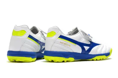 Mizuno Morelia Sala Classic TF - White/Ocean Blue/Lime Green