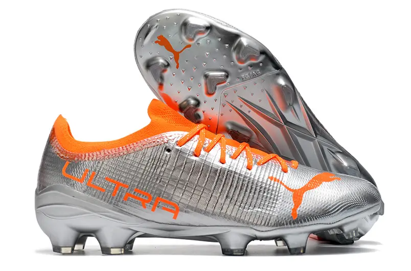 Puma Ultra 1.3 FG - Silver/Vibrant Orange/Metallic Silver