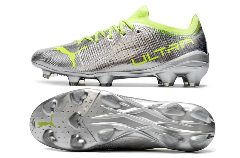 Puma Ultra 1.3 FG - Silver/Lime Green/Metallic Silver