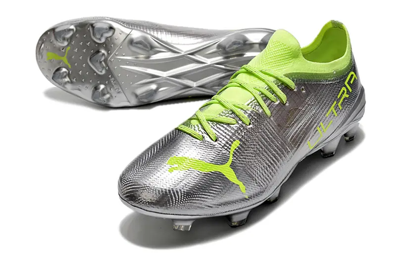 Puma Ultra 1.3 FG - Silver/Lime Green/Metallic Silver