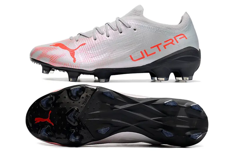 Puma Ultra 1.3 FG - Silver/Bright Red/Sleek Black
