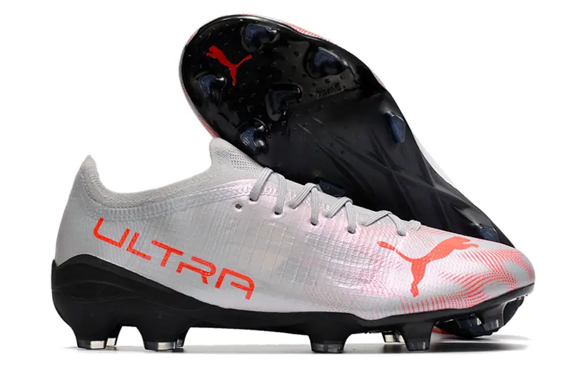Puma Ultra 1.3 FG - Silver/Bright Red/Sleek Black