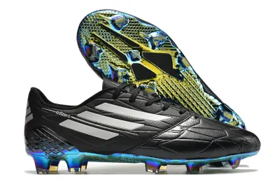 Adidas F50 Ghosted Adizero FG - Black/Iridescent Blue/Gold
