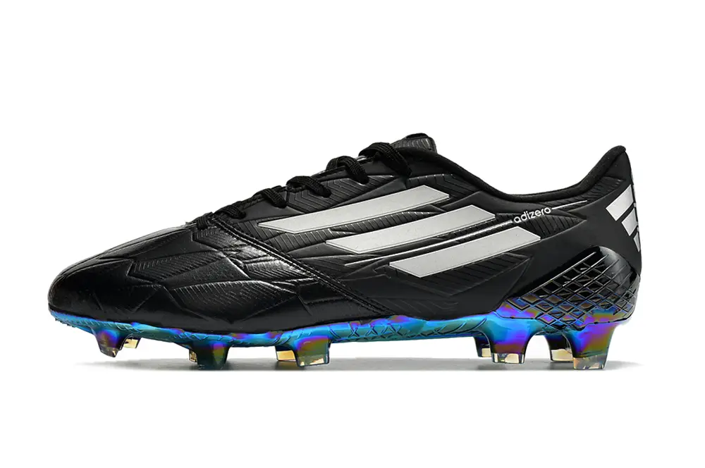 Adidas F50 Ghosted Adizero FG - Black/Iridescent Blue/Gold