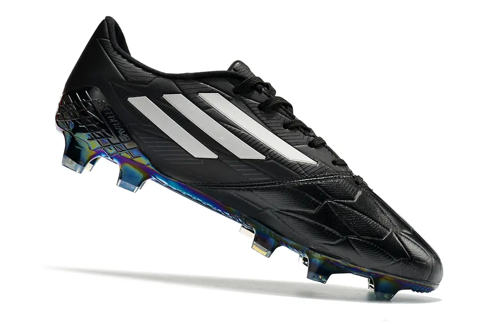 Adidas F50 Ghosted Adizero FG - Black/Iridescent Blue/Gold