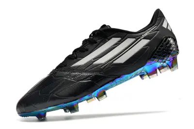 Adidas F50 Ghosted Adizero FG - Black/Iridescent Blue/Gold