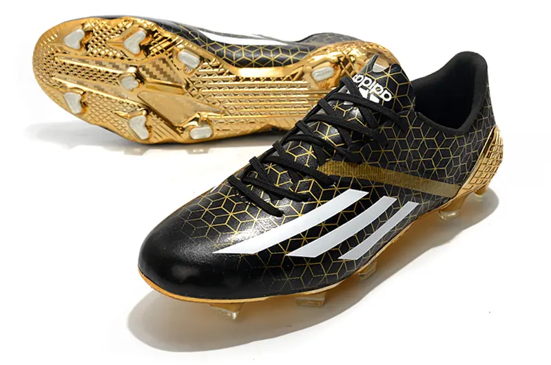 Adidas F50 Ghosted Adizero FG - Black/Metallic Gold/White
