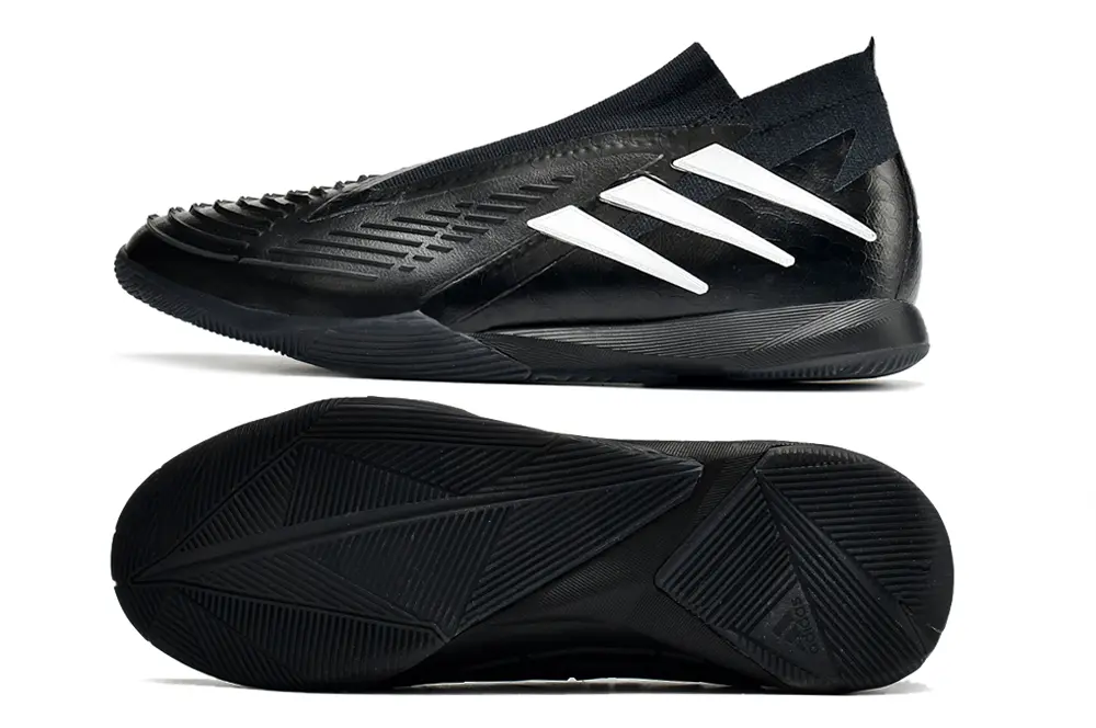 Adidas Predator Edge+ Laceless IC - Black/Midnight Black/Elegant White