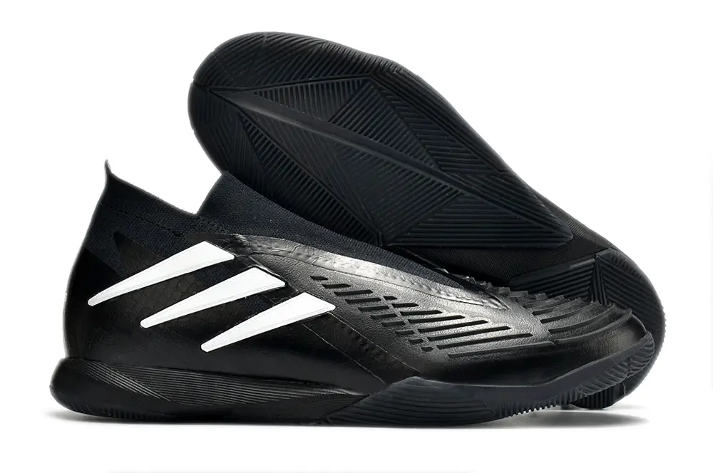 Adidas Predator Edge+ Laceless IC - Black/Midnight Black/Elegant White