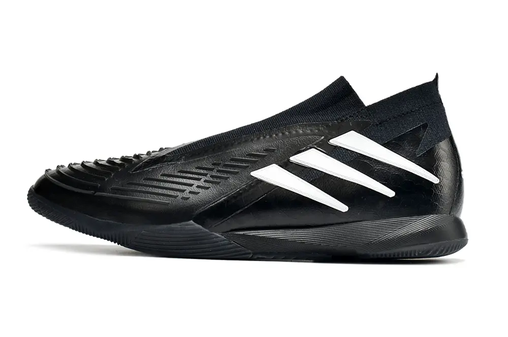 Adidas Predator Edge+ Laceless IC - Black/Midnight Black/Elegant White