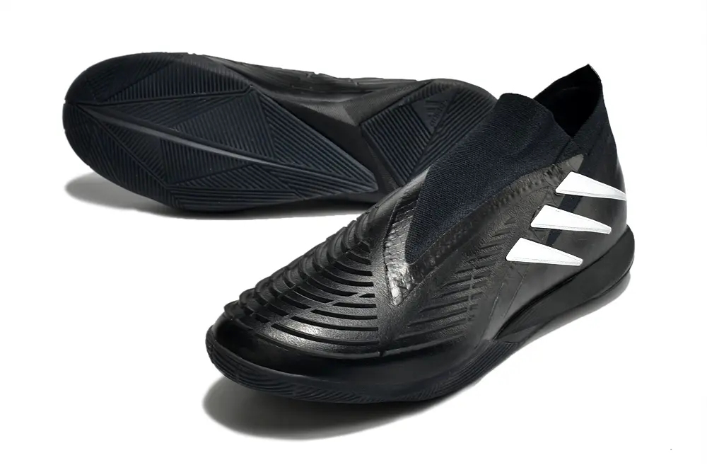 Adidas Predator Edge+ Laceless IC - Black/Midnight Black/Elegant White