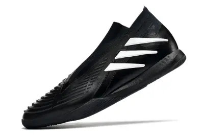 Adidas Predator Edge+ Laceless IC - Black/Midnight Black/Elegant White