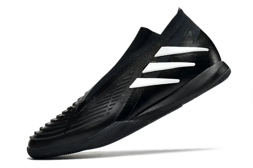 Adidas Predator Edge+ Laceless IC - Black/Midnight Black/Elegant White