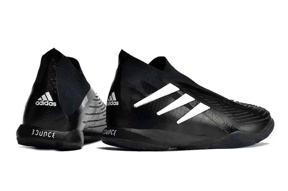Adidas Predator Edge+ Laceless IC - Black/Midnight Black/Elegant White