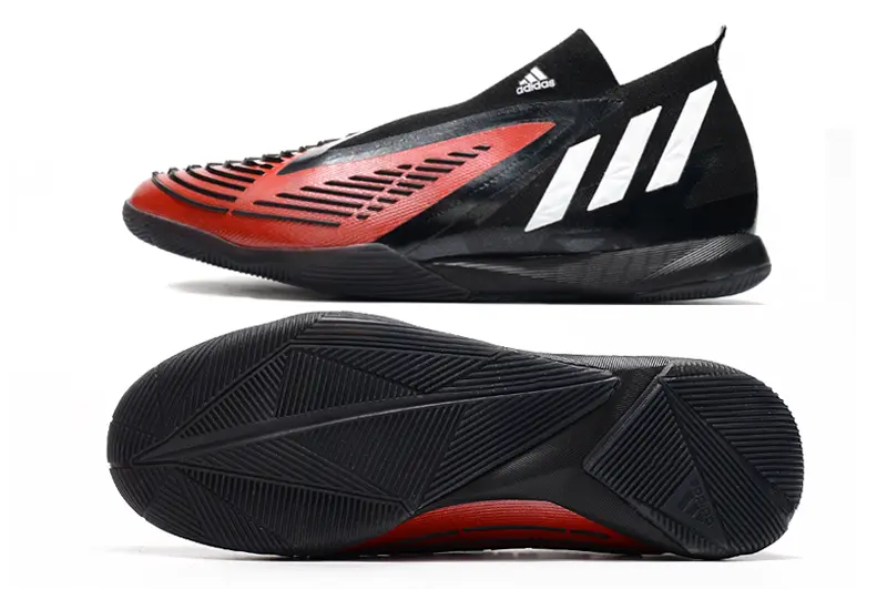 Adidas Predator Edge+ Laceless IC - Black/Fiery Red/Classic White