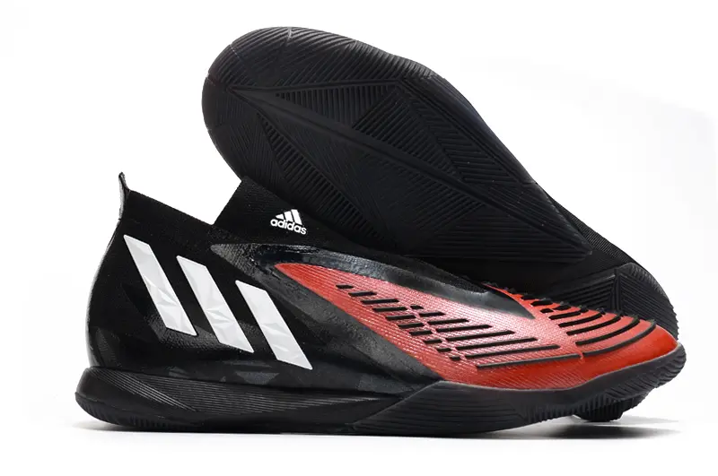 Adidas Predator Edge+ Laceless IC - Black/Fiery Red/Classic White