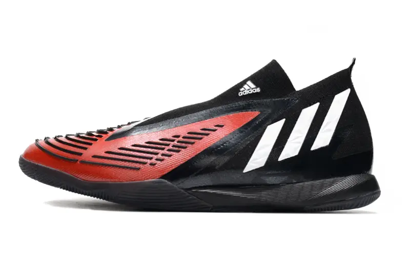Adidas Predator Edge+ Laceless IC - Black/Fiery Red/Classic White