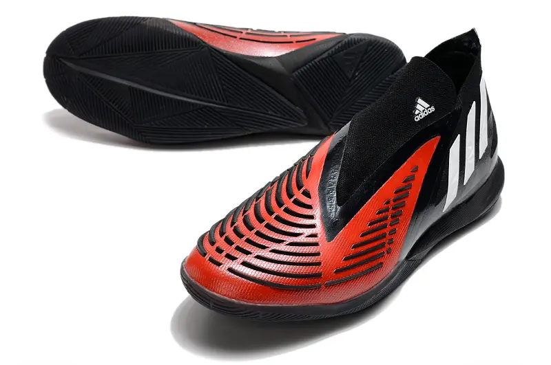 Adidas Predator Edge+ Laceless IC - Black/Fiery Red/Classic White