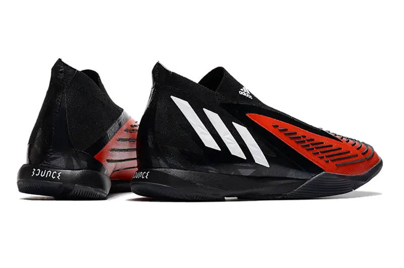 Adidas Predator Edge+ Laceless IC - Black/Fiery Red/Classic White