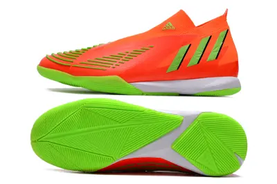 Adidas Predator Edge+ Laceless IC - Orange/Electric Green/Neon Orange